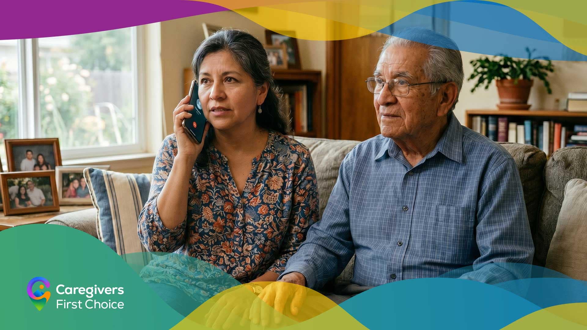 Home 2 Colorado family caregiver reviewing HCPF 56-hour limit rules with an elderly relative at home