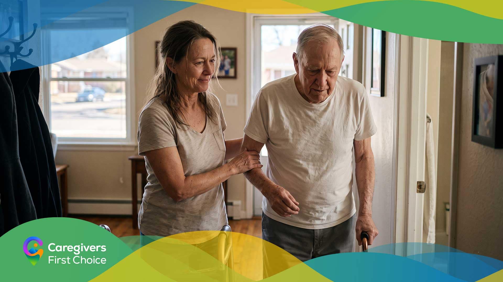 Home 2 A Daughter Family Caregivers helping her father regain mobility.