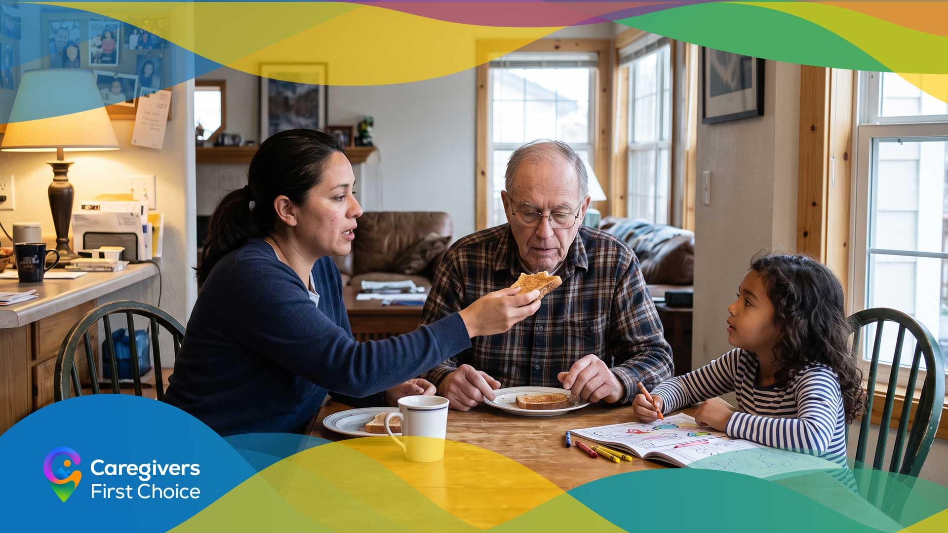 Home 2 Family Caregiver helping aging father in law while raising young daughter.